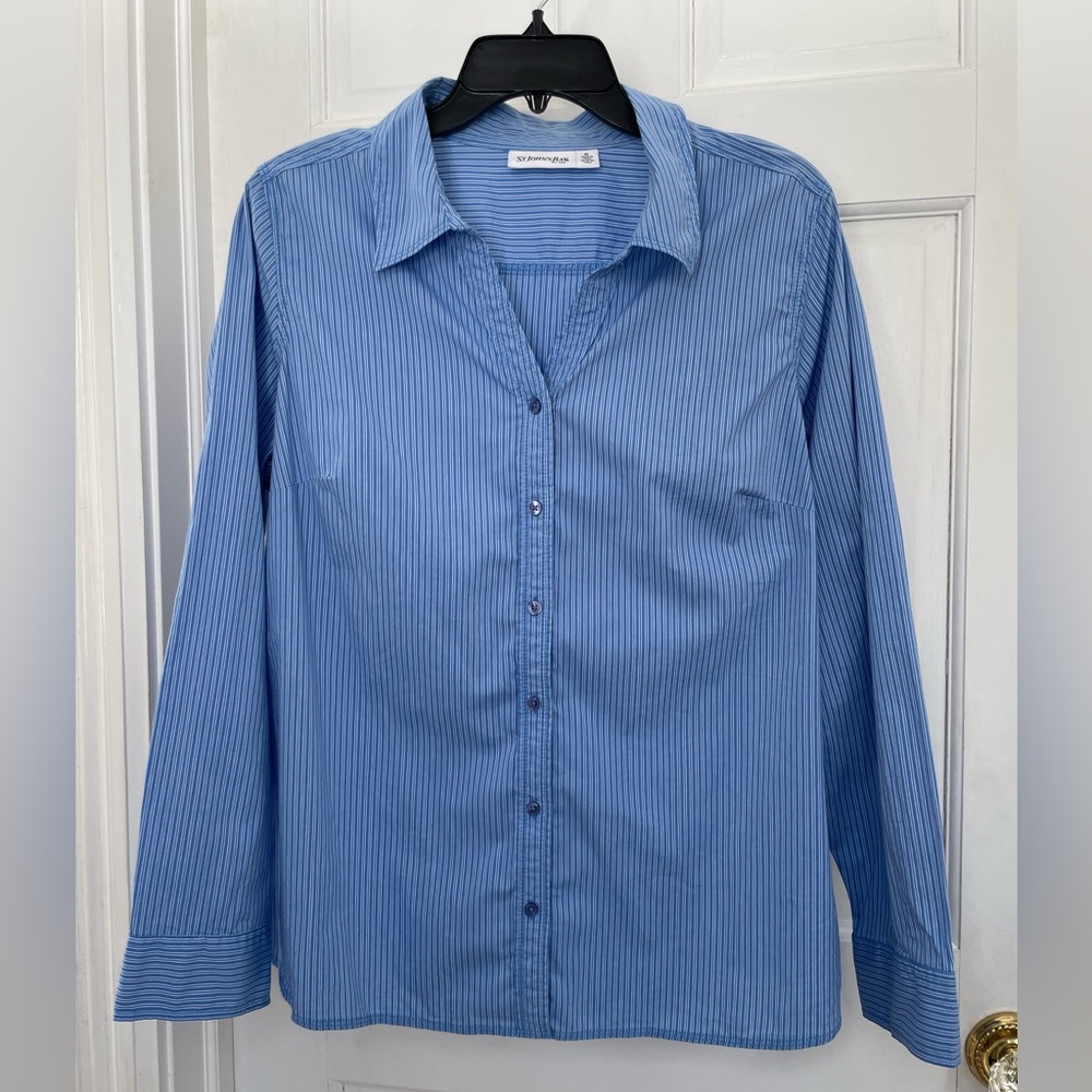 Cornflower Blue Striped Button-Up Shirt